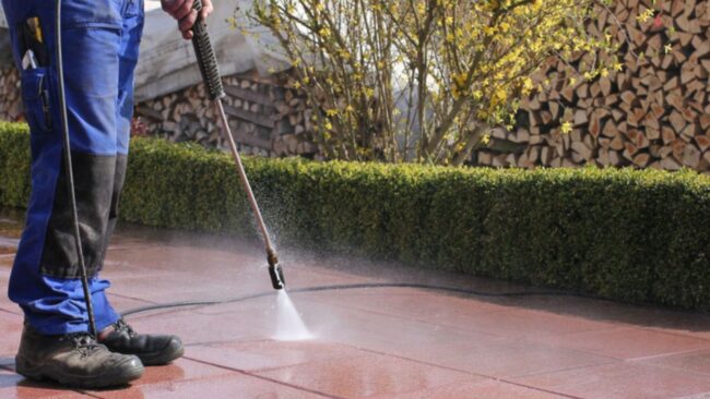 Power washing spring exterior facility maintenance